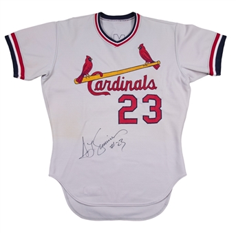 1975 Ted Simmons (Hall of Fame 2020) Game Used, Photo Matched & Signed St. Louis Cardinals Road Jersey (Sports Investors Authentication & JSA)